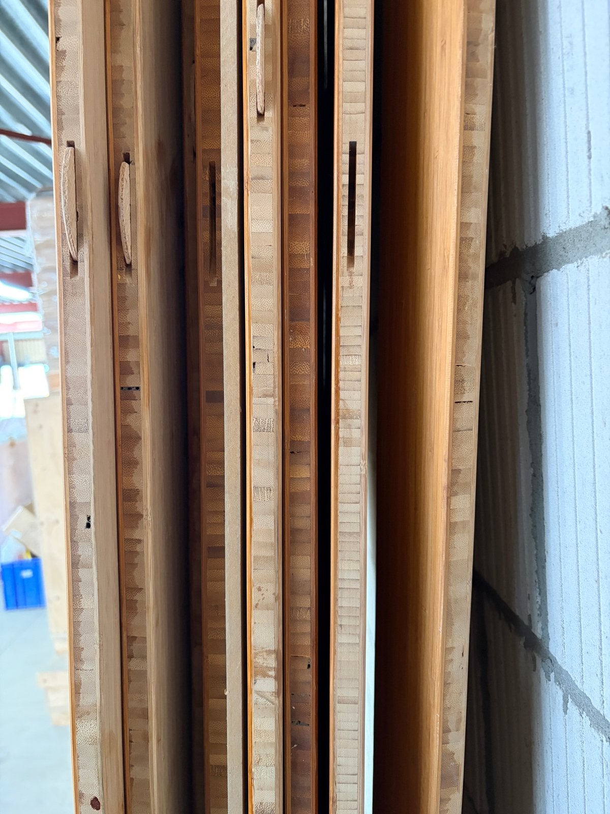 Massief bamboe panelen - 8 stuks - ca. 100x240cm, Ophalen, Gebruikt, Overige typen, 200 tot 250 cm
