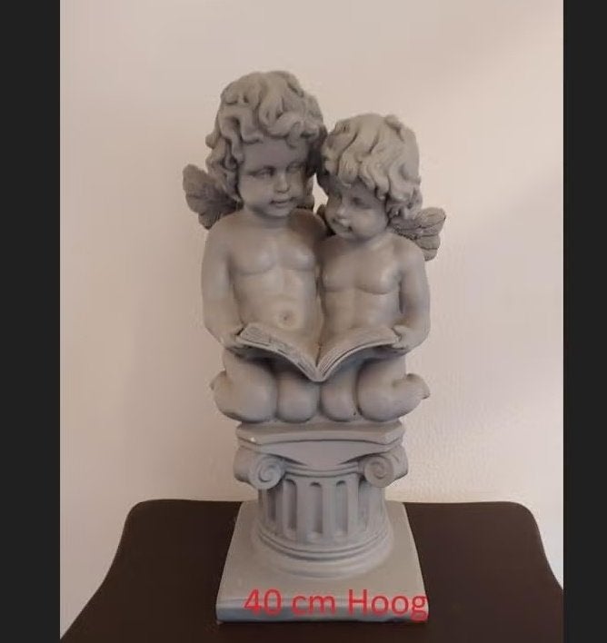 Groot beeld van twee engelen, Verzamelen, Beelden en Beeldjes, Ophalen, Zo goed als nieuw, Overige typen