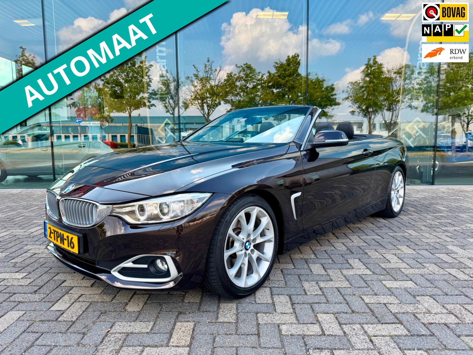 BMW 4-serie Cabrio 428i High Executive Modern-Line, NAP, Key, Auto's, Automaat, 745 kg, Gebruikt, 4 stoelen