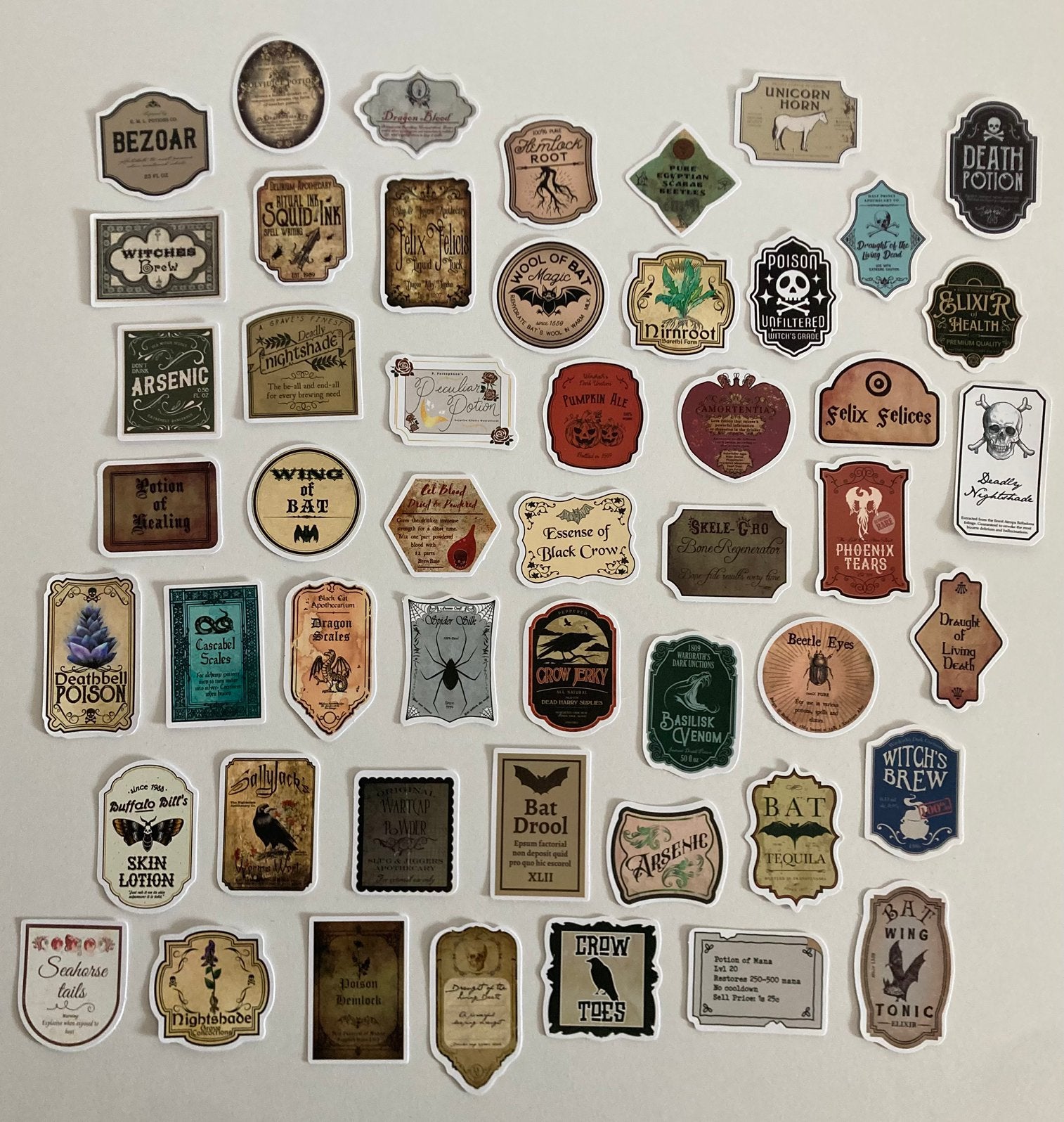 Partij Fantasy Potion labels Stickers, Ophalen of Verzenden, Nieuw, Papier of Karton