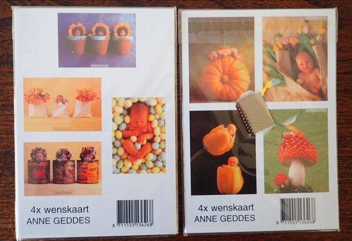Ansichtkaart Anne Geddes 4 stuks Nieuw in verpakking, Ophalen of Verzenden, 1980 tot heden, Ongelopen, Kinderen