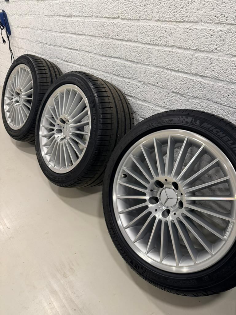 Mercedes SL (R230) AMG breedset 18” inch, Ophalen, 18 inch, Gebruikt, Velg(en)