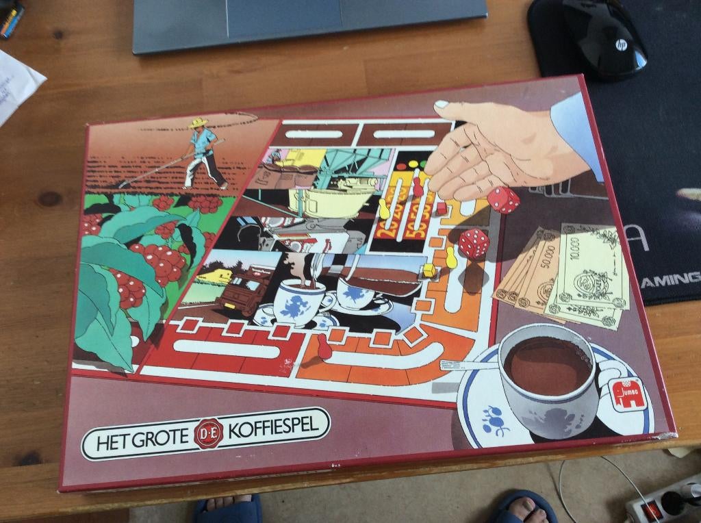 het grote koffiespel. vintage bordspel van Jumbo 1985. Nieuw, Hobby en Vrije tijd, Gezelschapsspellen | Bordspellen, Een of twee spelers