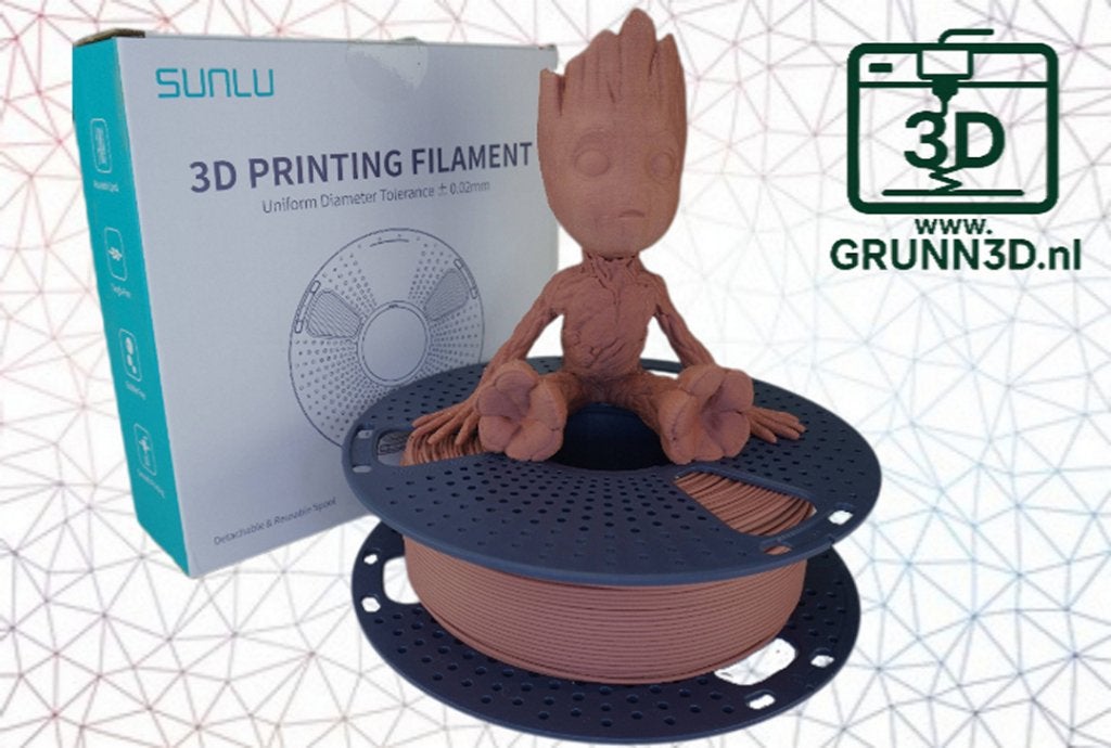 Nieuwe rollen Sunlu wood PLA 3D filament Kersen rol a 1kg, Computers en Software, Ophalen of Verzenden, Nieuw, Filamentrollen