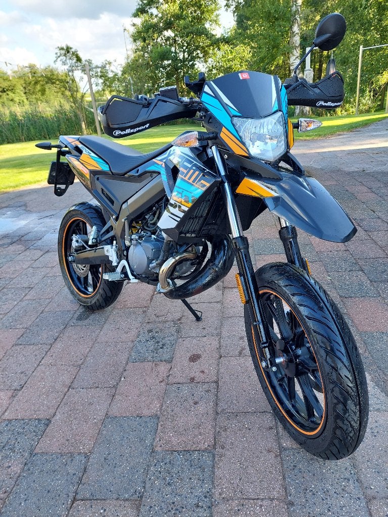 Derbi Senda oranje als nieuw, Ophalen, 6 versnellingen, Maximaal 45 km/u, Zo goed als nieuw