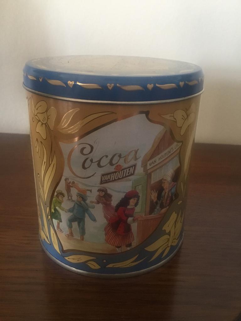 Cacoa van Houten, bewaarblik,, Ophalen of Verzenden, Zo goed als nieuw, Overige