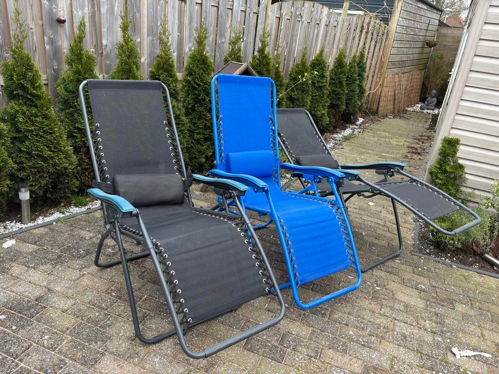 Tuinstoelen van Intratuin, Ophalen, Gebruikt, Textileen, Verstelbaar