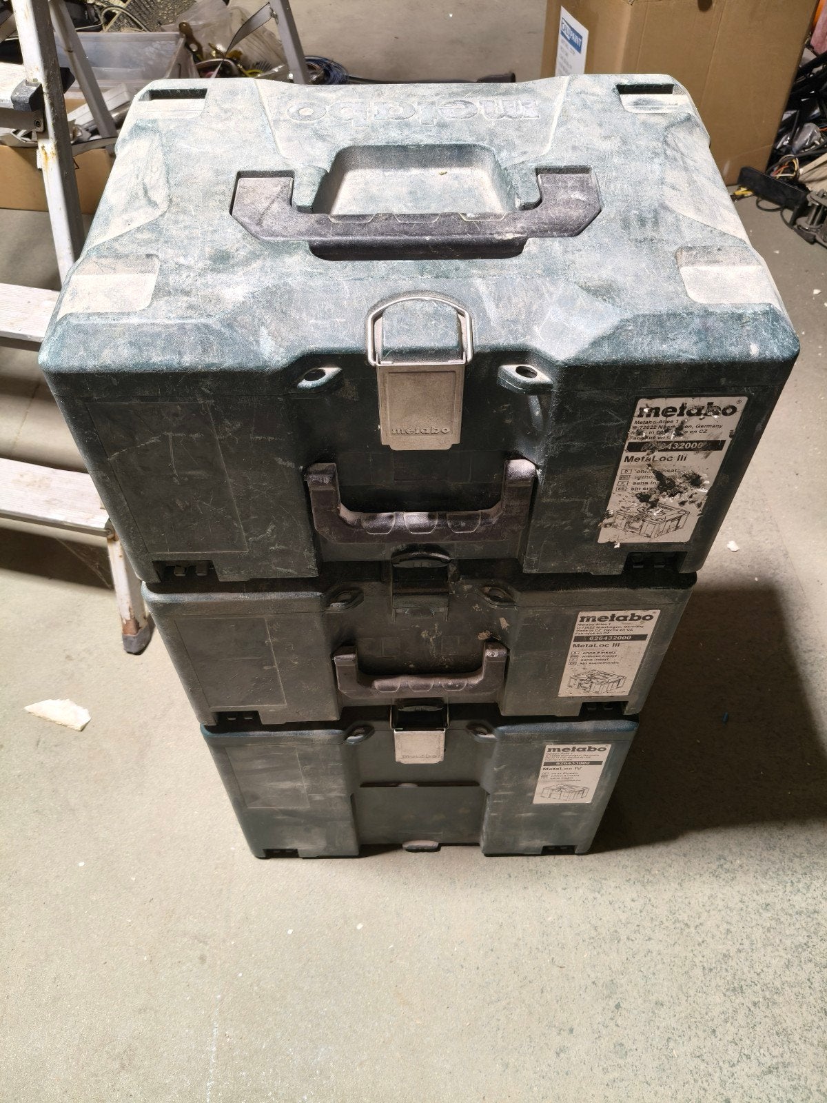 Metabo boxen, Ophalen, Gebruikt