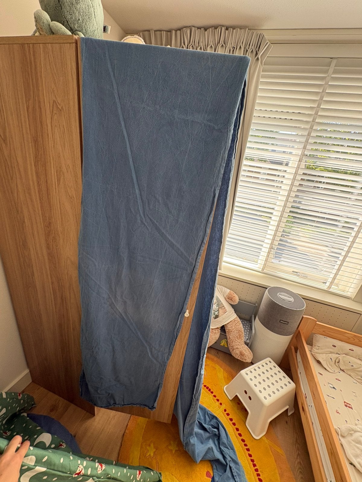 100 procent katoen vintage spijker draagdoek zelf te knopen, Ophalen, Zo goed als nieuw