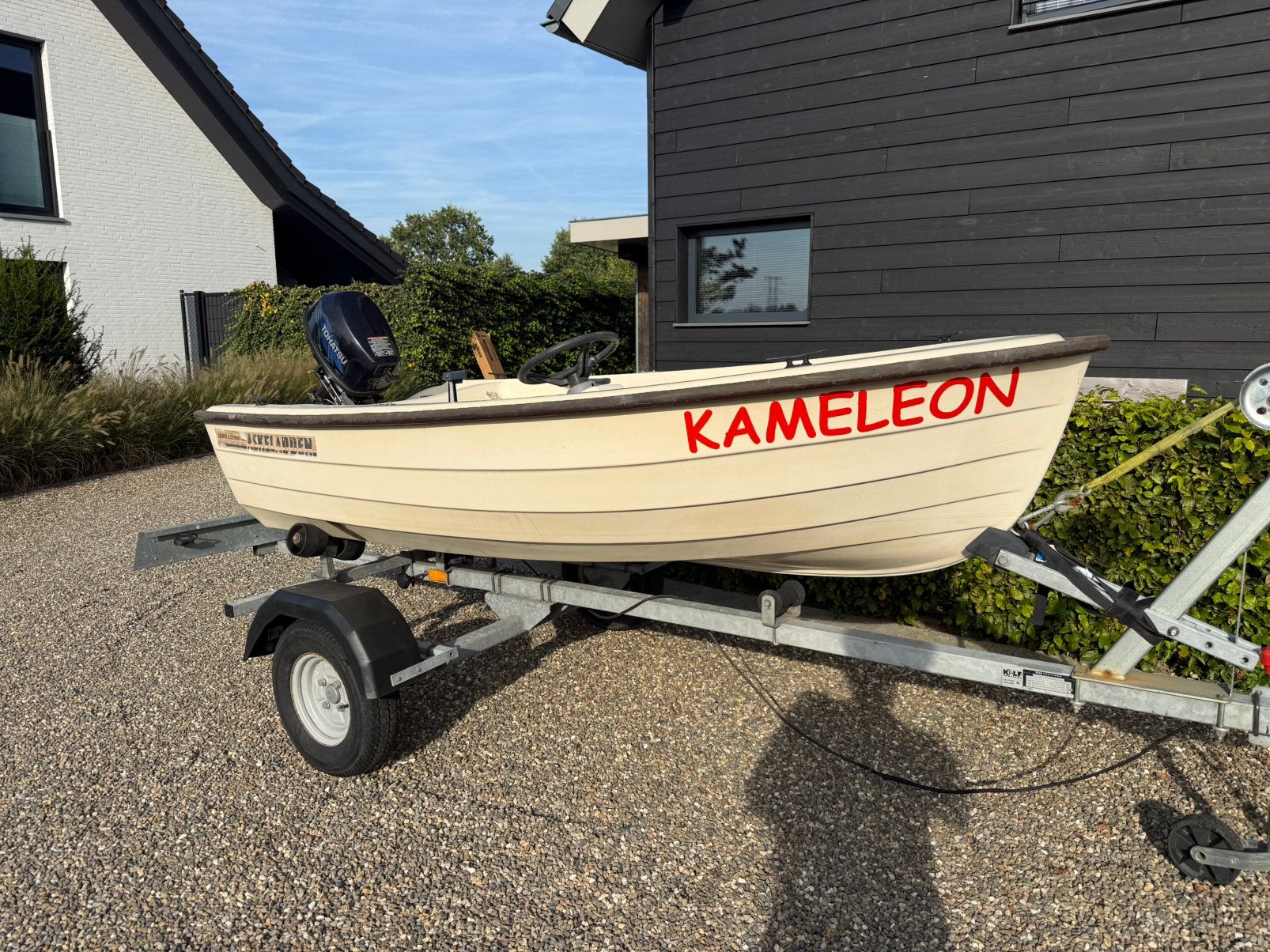 Askeladden 14 met 6 pk 4 takt geen vaarbewijs, Watersport en Boten, Ophalen, Tot 10 pk, 6 pk, Zo goed als nieuw