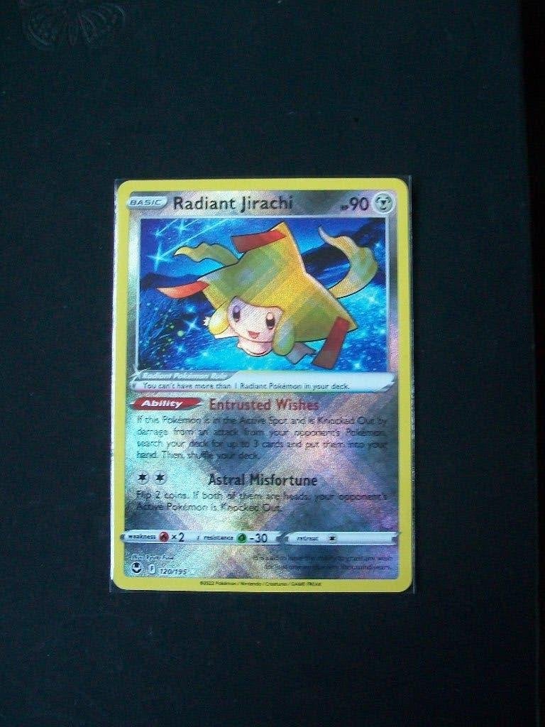 3370. Nieuwe Pokemon Kaart Radiant JIRACHI HP 90 (120/195), Verzenden, Nieuw, Losse kaart, Foil