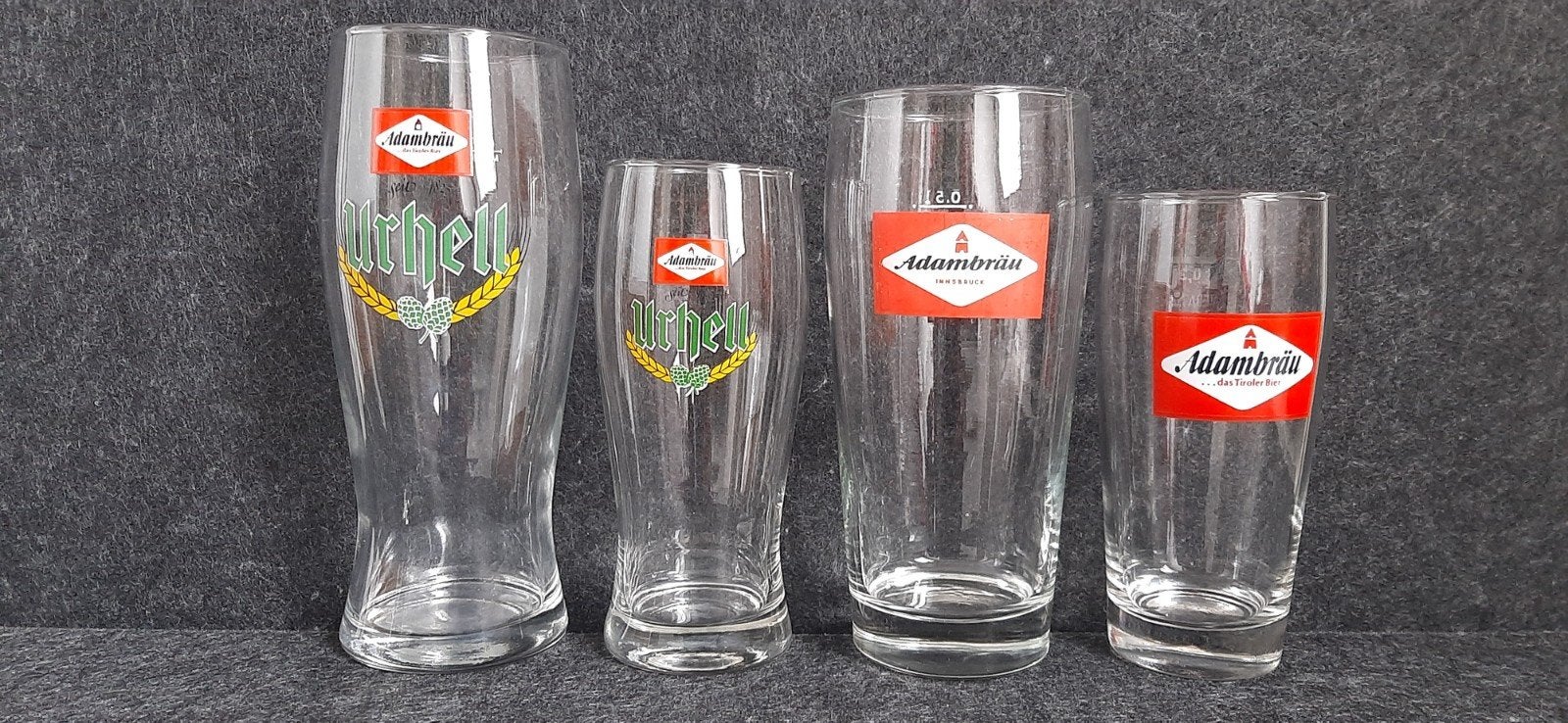 Adambräu Urhell Bierglazen Set - 4 Stuks, Verzamelen, Ophalen of Verzenden, Zo goed als nieuw