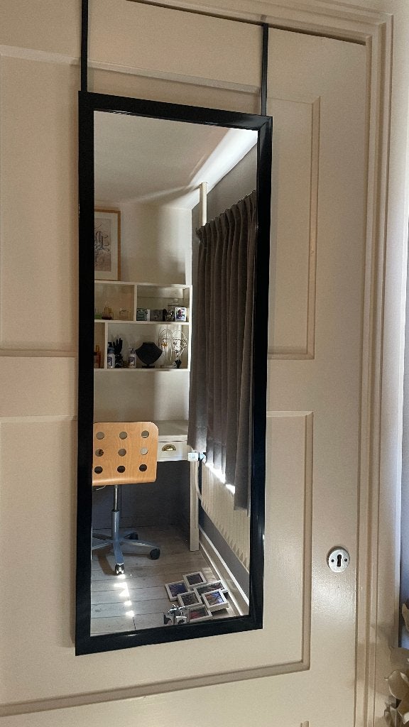 Spiegel om aan een deur te hangen, Huis en Inrichting, Woonaccessoires | Spiegels, Ophalen, Minder dan 50 cm, Zo goed als nieuw