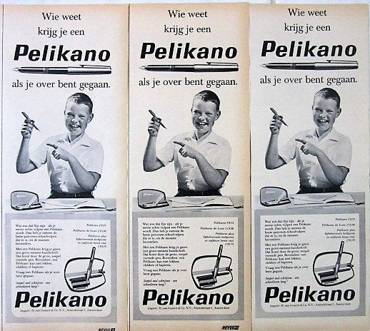 40 vintage advertenties pennen 26-77 pen vulpen Pelikan DOT, Verzamelen, Pennenverzamelingen, Ophalen of Verzenden, Balpen, Overige merken