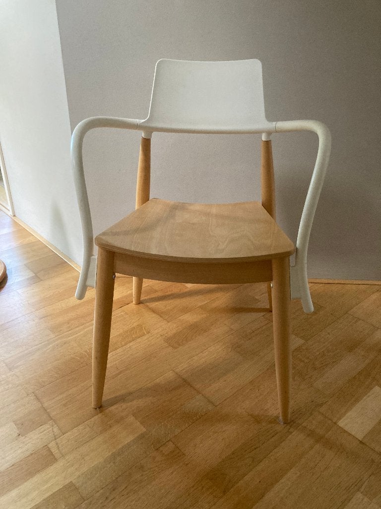 vintage ikea stoel PS Slingra, Huis en Inrichting, Wit, Zo goed als nieuw, Tijdloos, Eén