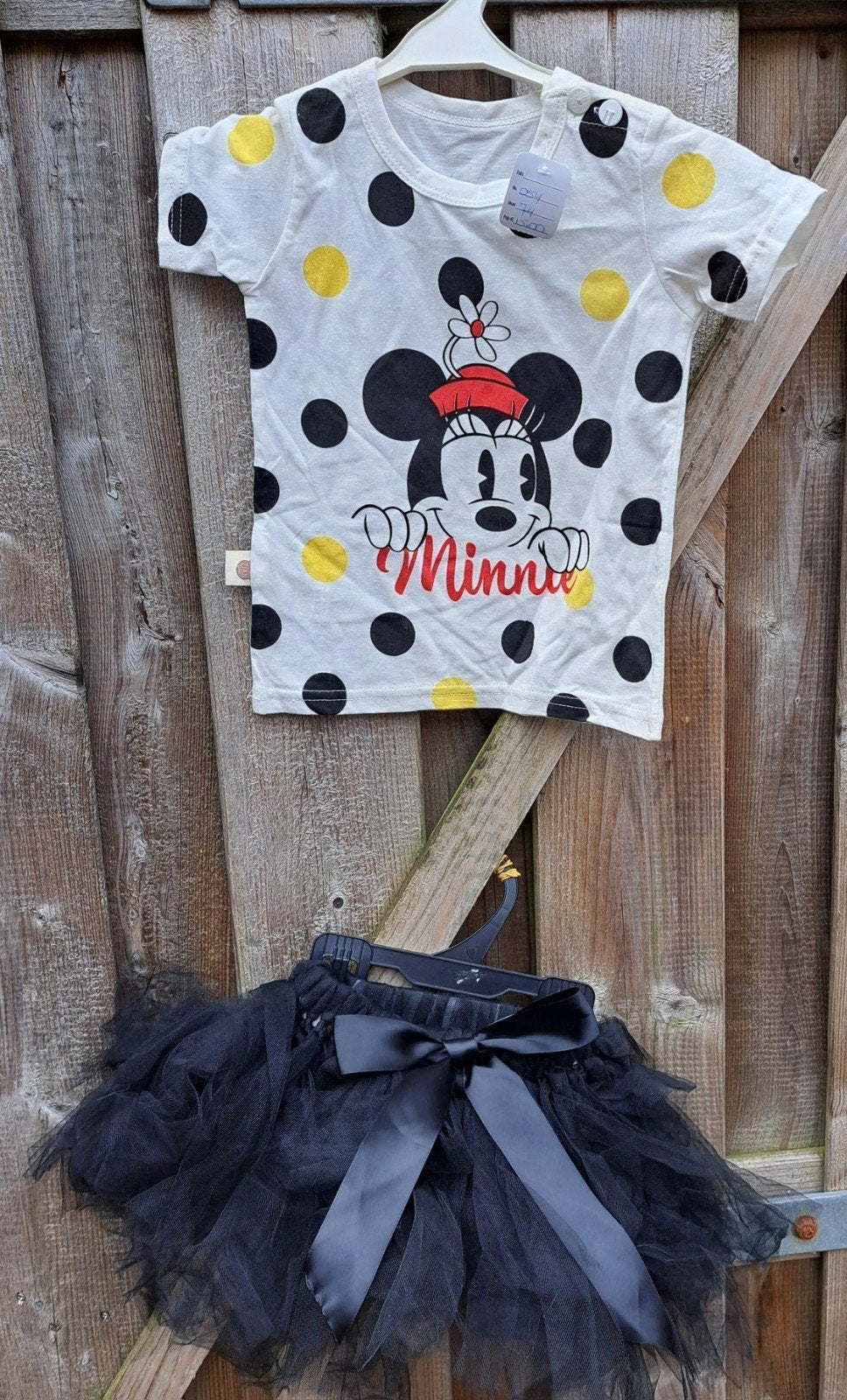 Minnie set t-shirt tutu rok meisjeskleding outfit rokje kids, Kinderen en Baby's, Babykleding | Maat 80, Verzenden, Nieuw, Meisje
