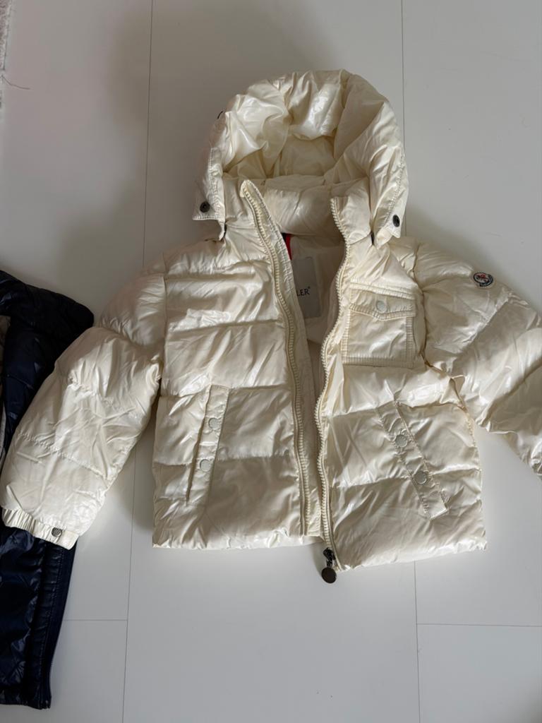 Moncler Kinderjas Wit - Origineel, Kinderen en Baby's, Ophalen of Verzenden, Zo goed als nieuw, Jongen of Meisje