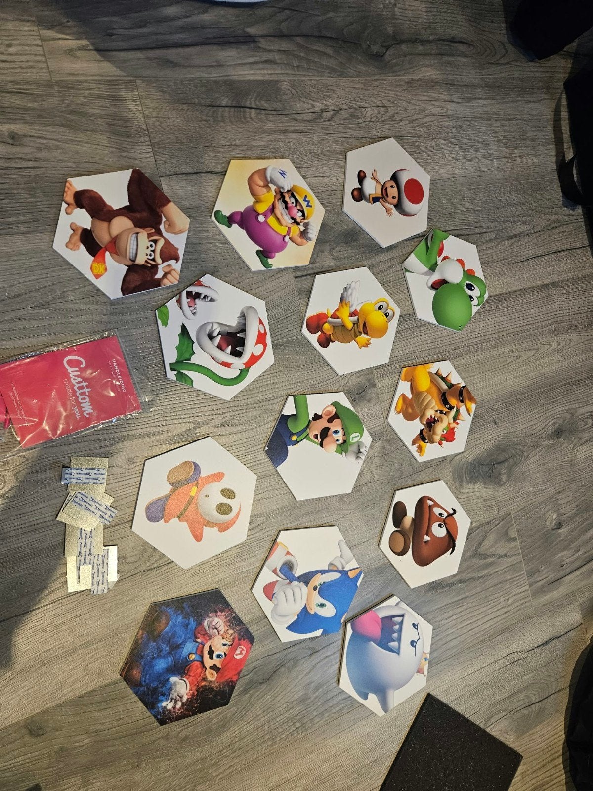 Custtom shapes Super Mario Bros muurdecoratie kinderkamer, Ophalen of Verzenden, Nieuw, Losse elementen, Wanddecoratie