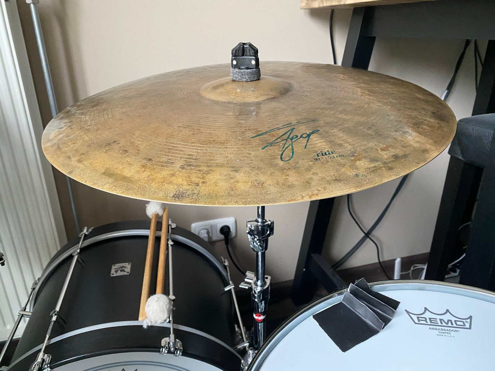 Istanbul Agob 21” signature Ride Cymbal, Ophalen, Zo goed als nieuw, Overige merken