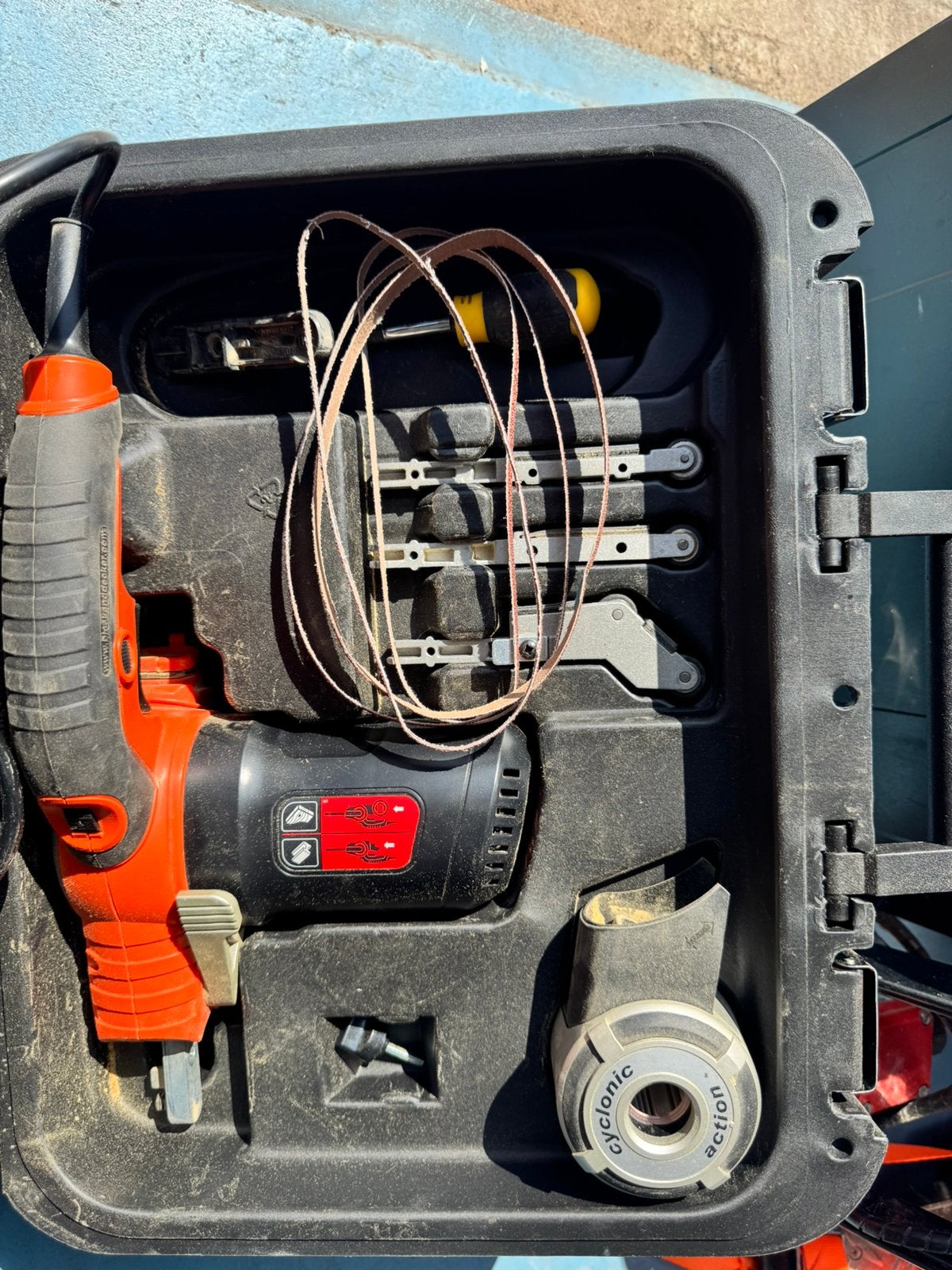 Black+Decker KA902E Bandschuurmachine met accessoires, Ophalen, Gebruikt, Overige typen
