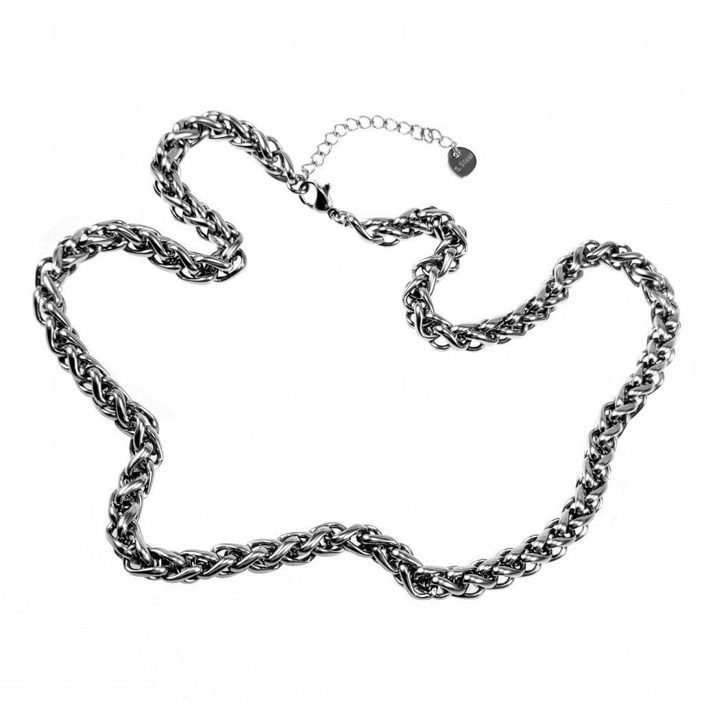 47cm x 6mm Vossenstaart Ketting Dames Stalen Zilverkleur Ver, Overige materialen, Verstelbaar, Birgitta-Gracht 33, 6465 EL Kerkrade, Nederland