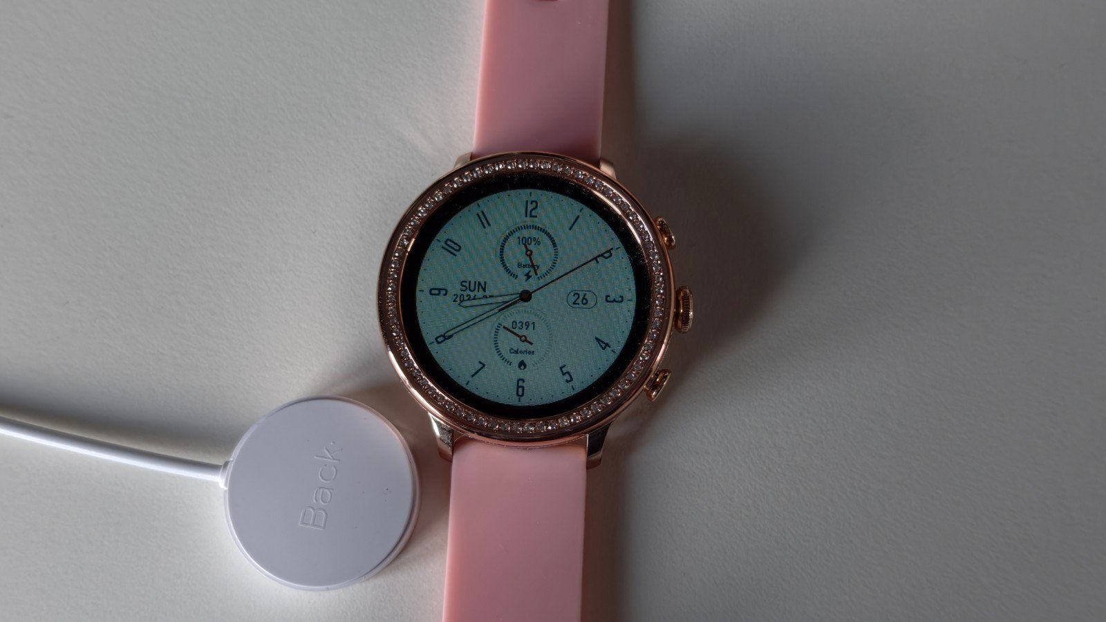 Stijlvolle Gen 9 Smartwatch - Roze met Roségoud, Dames?!, Gen 9, Ophalen of Verzenden, Zo goed als nieuw, Roze