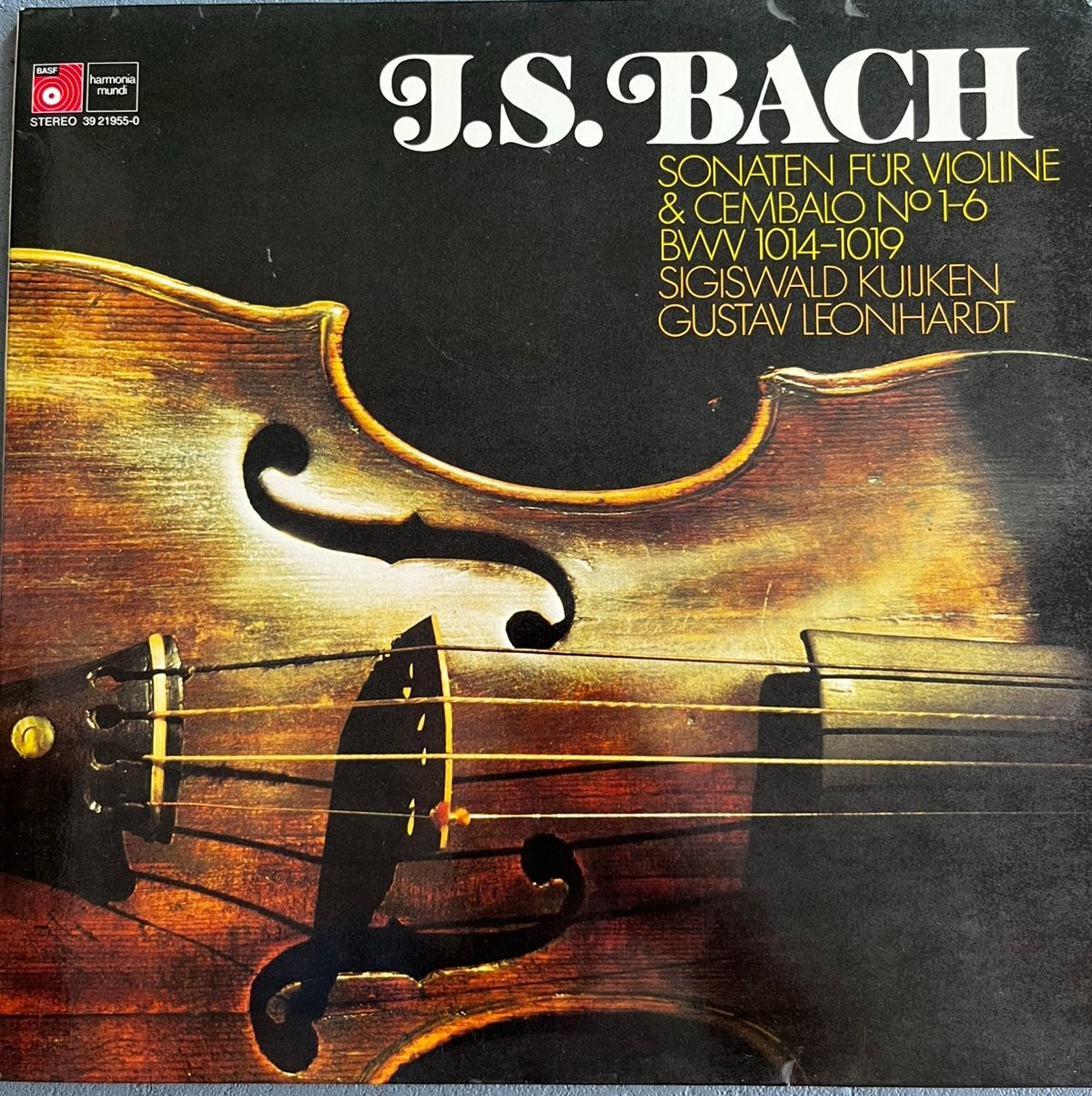 2lp klassiek elpee vinyl Bach violin sonatas Kuijken, Ophalen, Overige typen, Zo goed als nieuw, 12 inch