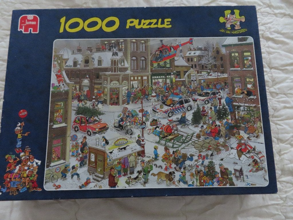 Te koop Jan van Haasteren puzzel Wintertijd, Ophalen of Verzenden, 500 t/m 1500 stukjes, Zo goed als nieuw, Legpuzzel