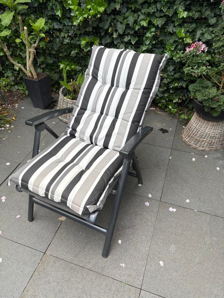 Bellagio verstelbare tuinstoelen (4 stuks en prijs pst.), Ophalen of Verzenden, Zo goed als nieuw, Aluminium
