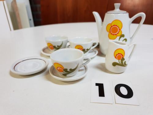 mini servies gele bloemen, Ophalen of Verzenden