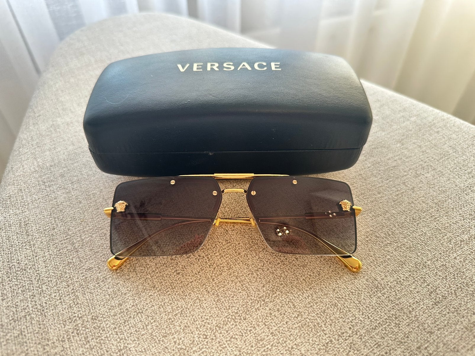 Versace zonnebril, Sieraden, Tassen en Uiterlijk, Zonnebrillen en Brillen | Heren, Zonnebril, Zwart, Zo goed als nieuw, Ophalen
