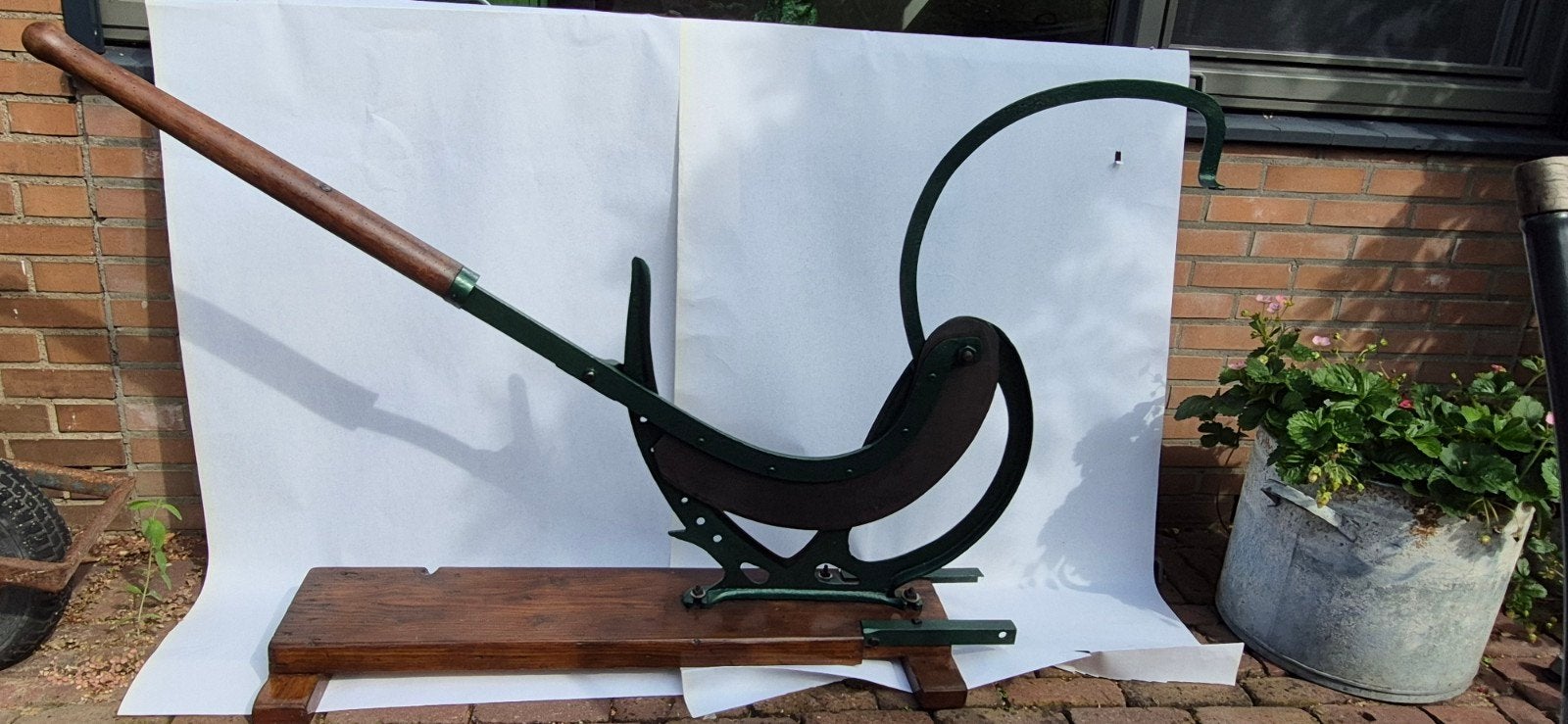 Antieke Strosnijder / Hefboom-strohakselaar, Antiek en Kunst, Ophalen