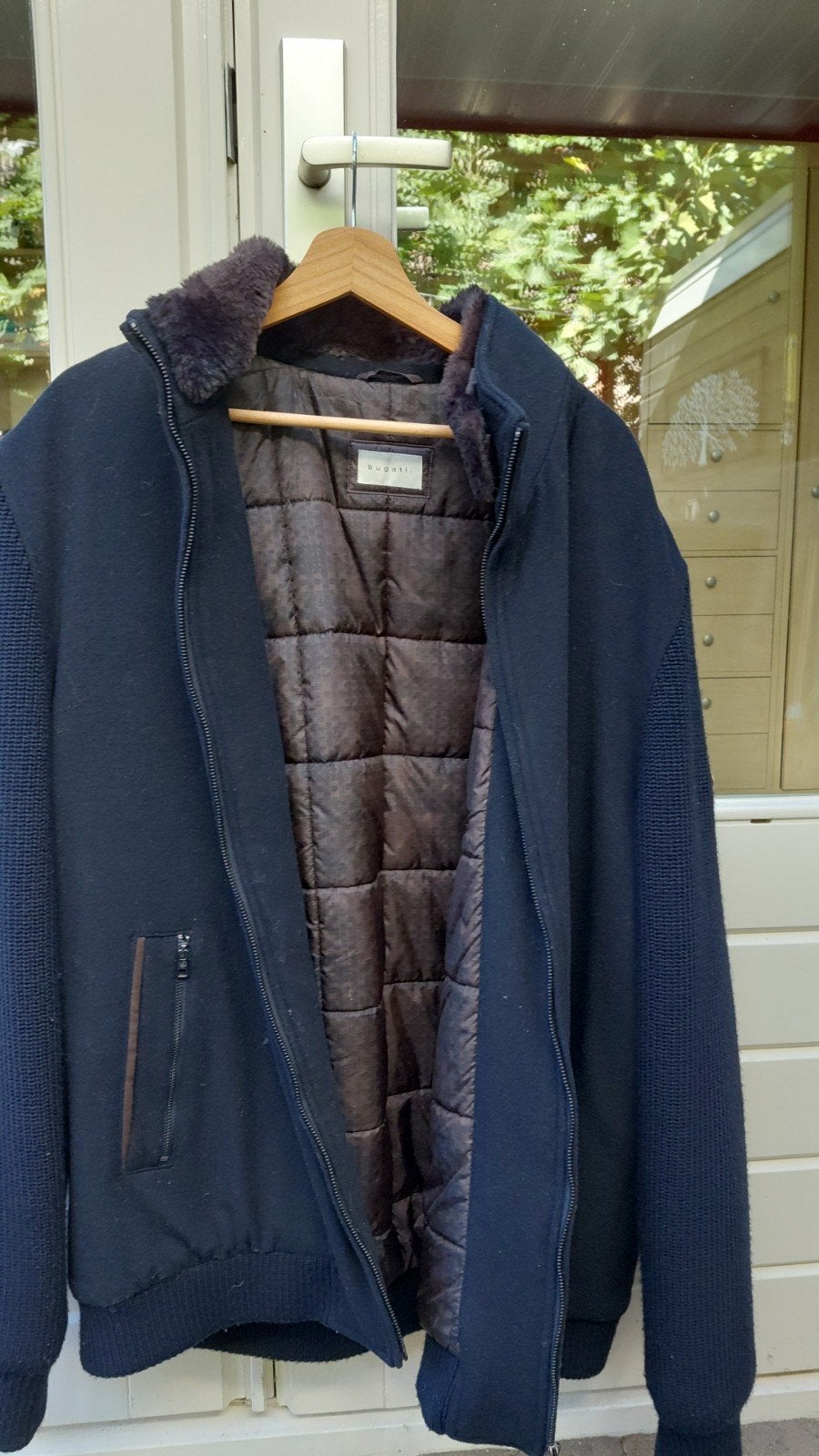 Winterjas Bugatti donkerblauw, Ophalen of Verzenden, Zo goed als nieuw, Maat 56/58 (XL)