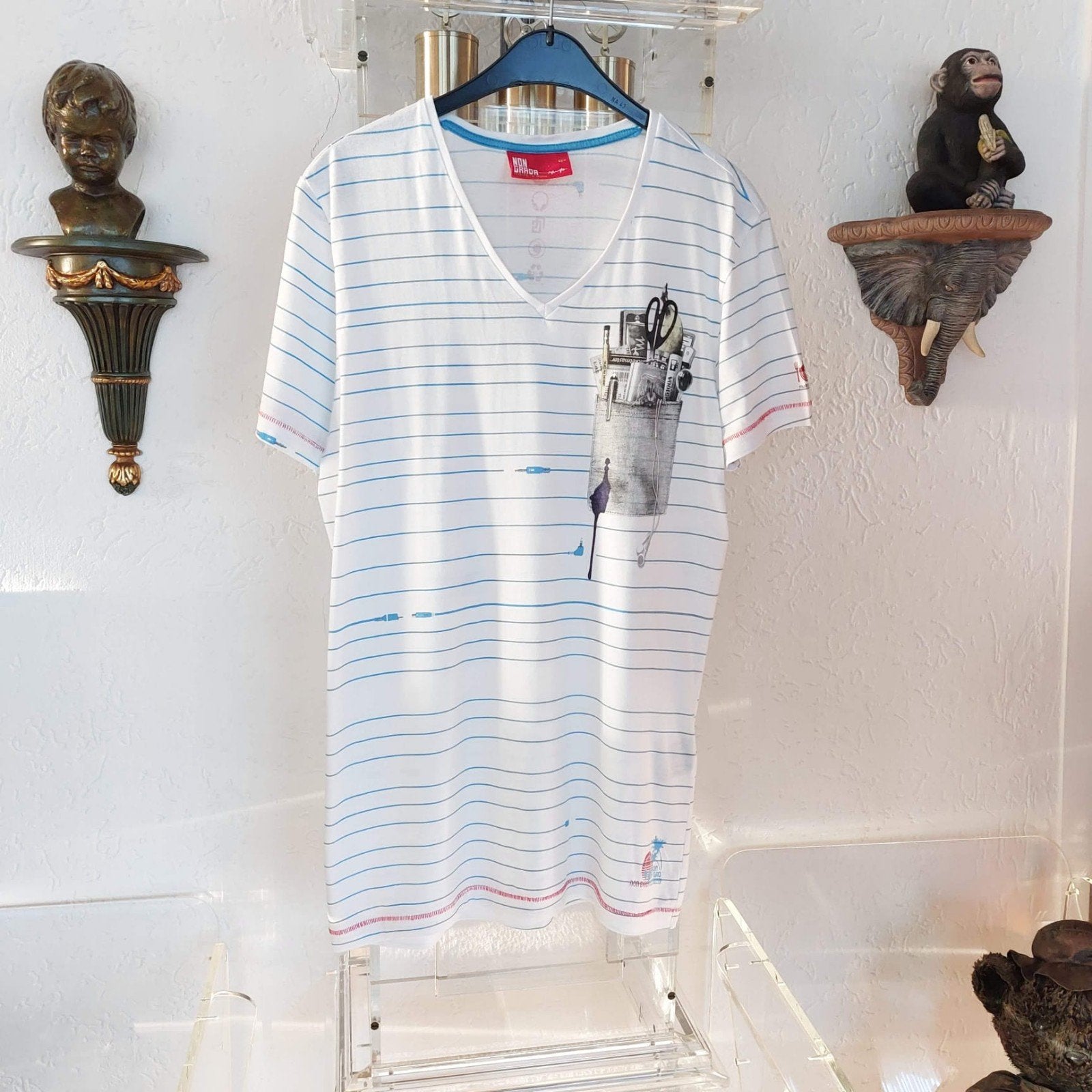 T-Shirt van het merk Non Grada.  Maat L., Maat 52/54 (L), Verzenden, Wit, Zo goed als nieuw