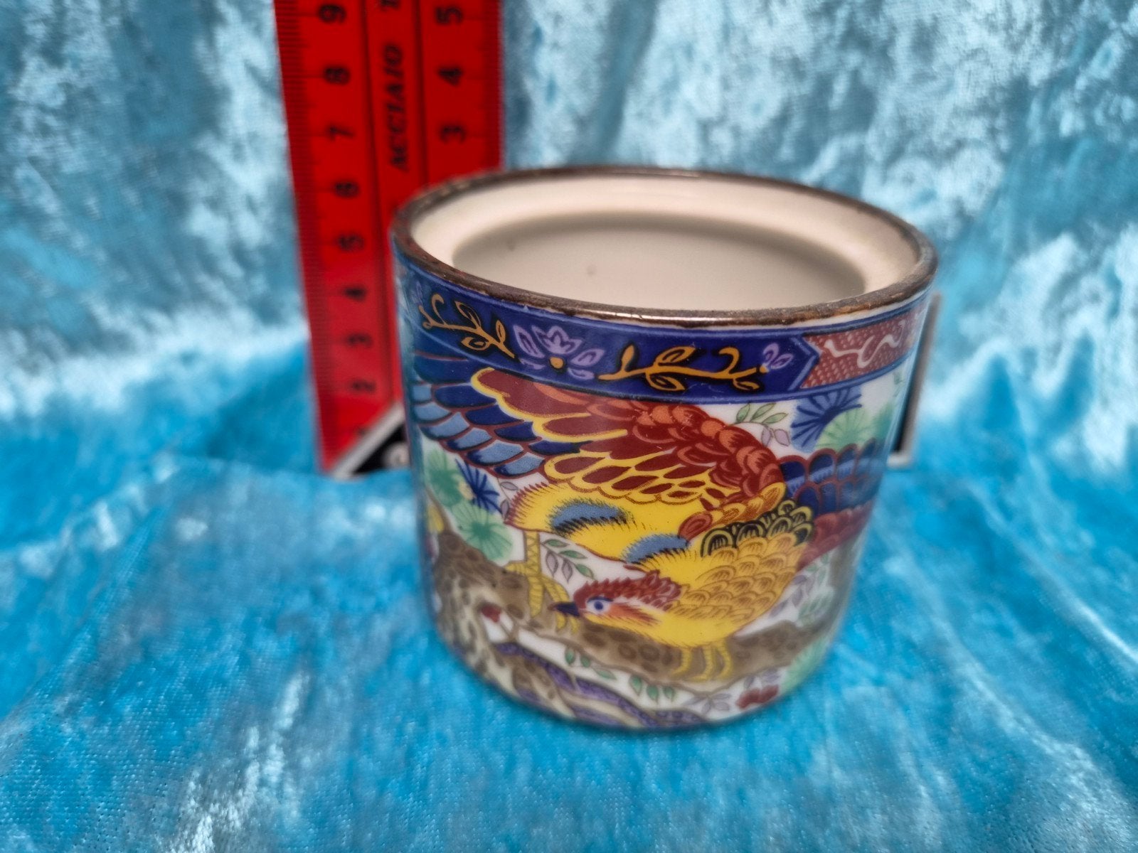 Antieke Japanse Satsuma-stijl theekop met vogeldecor, Antiek en Kunst, Ophalen of Verzenden