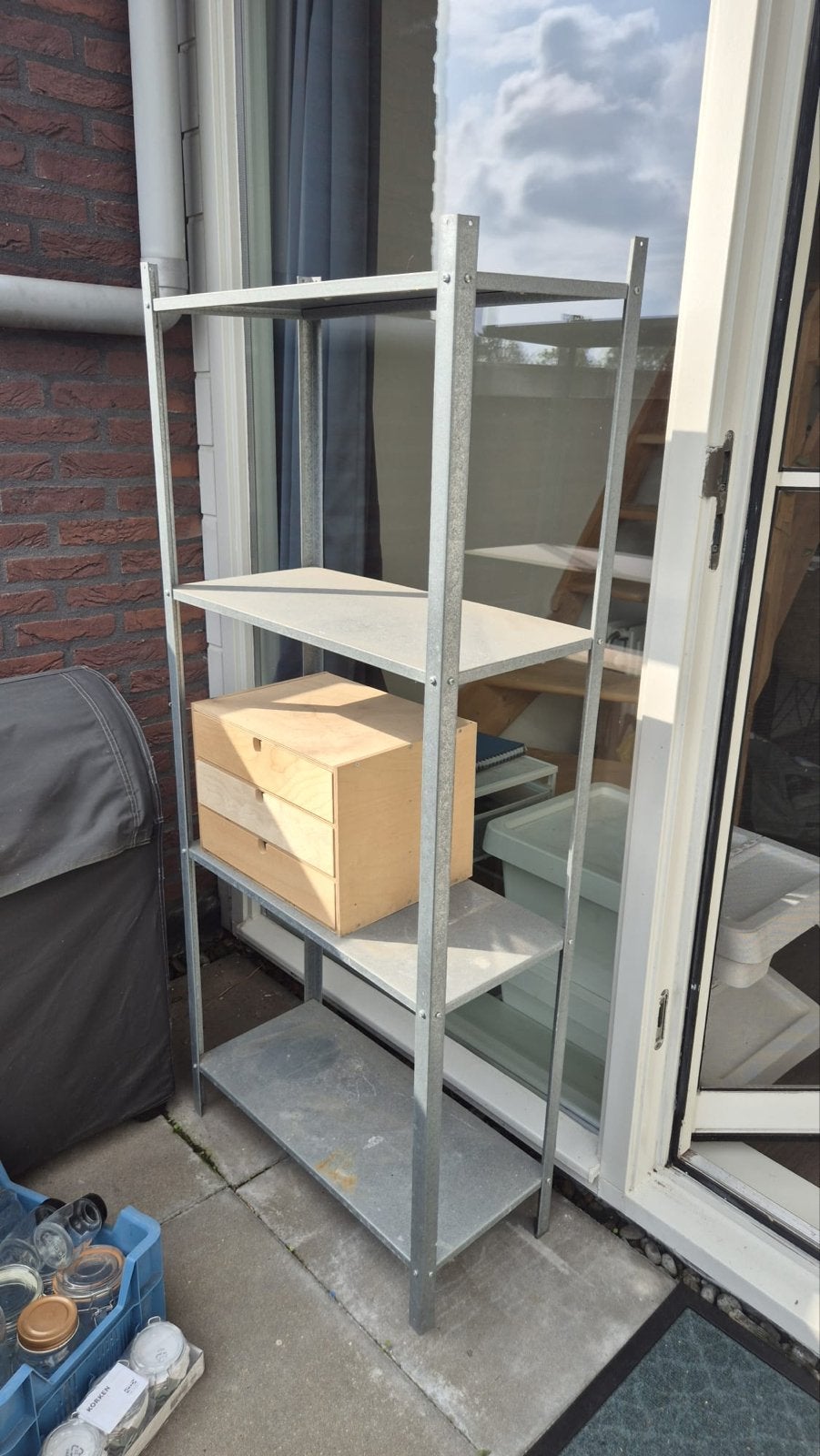 Gratis Metalen stellingkast - 141x60x27,5cm, Huis en Inrichting, Ophalen of Verzenden, Gebruikt