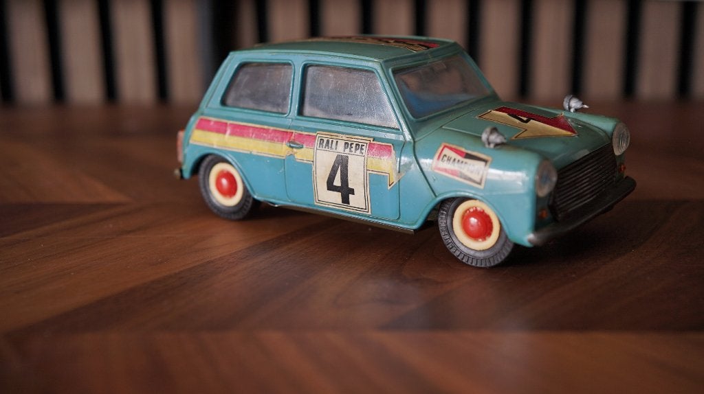 Vintage Mini Rali Pepe blik auto – groot model – metaal, Ophalen of Verzenden, Gebruikt, Auto