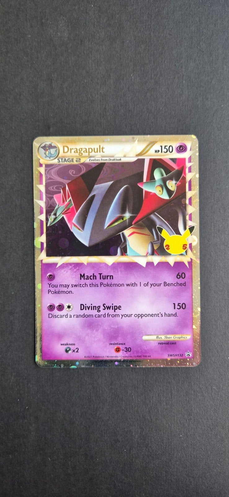 Dragapult (SWSH 132) - Sword en shield promo's -, Hobby en Vrije tijd, Verzamelkaartspellen | Pokémon, Ophalen of Verzenden, Zo goed als nieuw