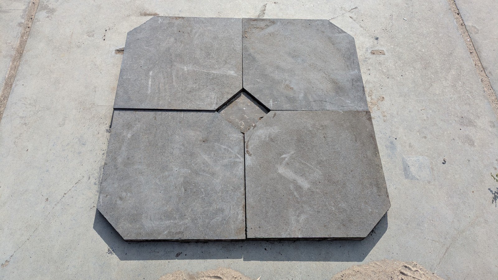 Natuursteen terrastegels 50x50x3, Ophalen, Gebruikt, NL, ACB