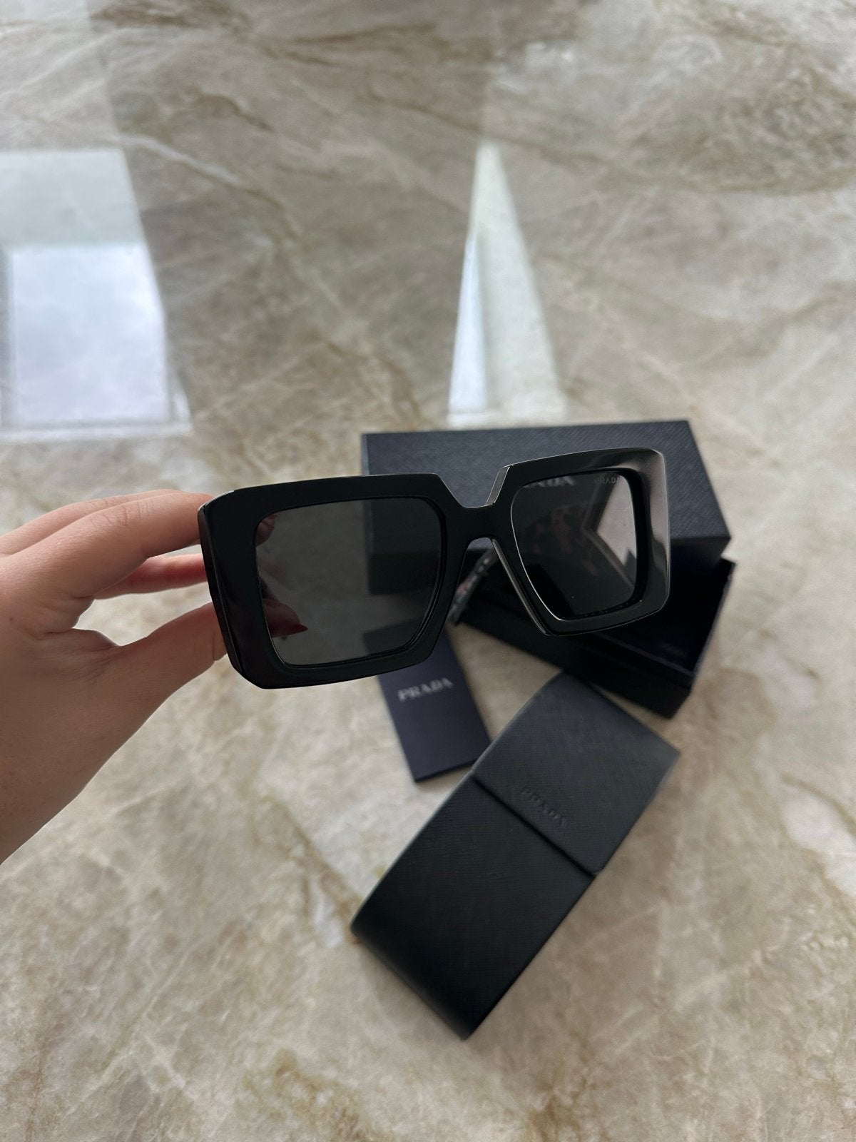 Prada Zonnebril SPR 23Y 51019 1AB-5S0, Zonnebril, Prada, Zwart, Ophalen of Verzenden