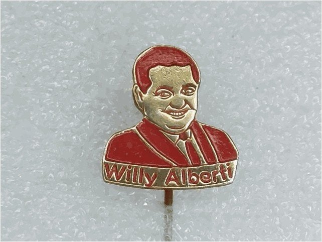 SP2019 Speldje Willy Alberti rood, Ophalen of Verzenden, Gebruikt, Overige onderwerpen