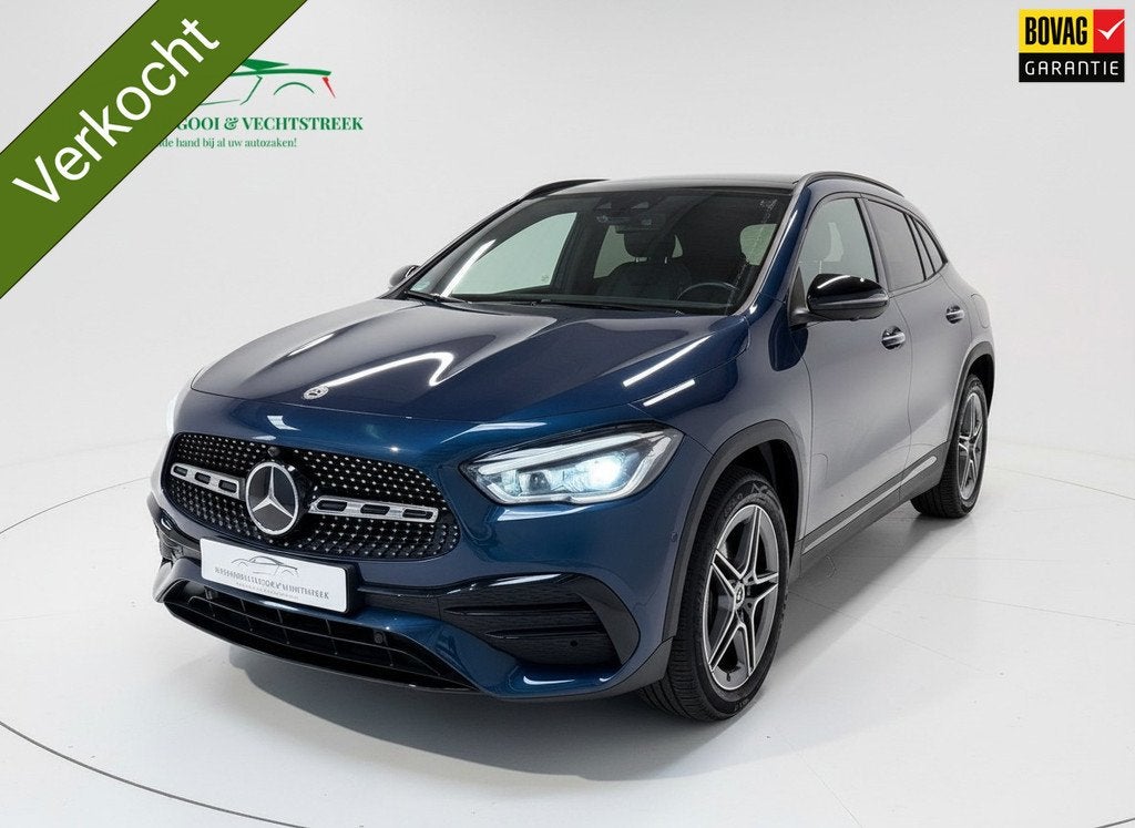 Mercedes-Benz GLA-klasse 250 e AMG Line - Panorama - Stoelve, 12 maanden, Zwart, 4 cilinders, Blauw
