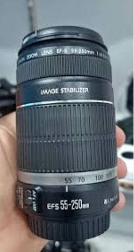 Canon EF-s 55-250mm/F4-5.6 IS met stabilisatie, Ophalen, Canon, Telelens, Zo goed als nieuw