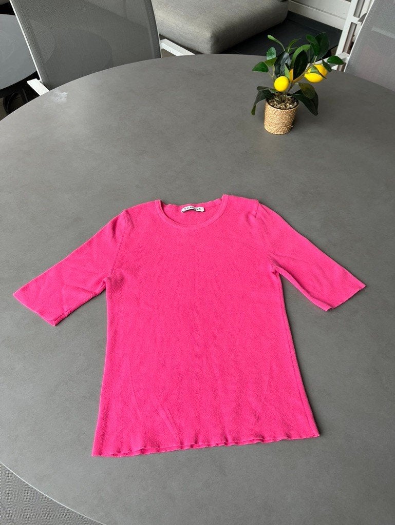 Fuchsia roze fijngebreid Vanilia truitje, maat S, Kleding | Dames, Truien en Vesten, Verzenden, Vanilia, Roze, Maat 36 (S)