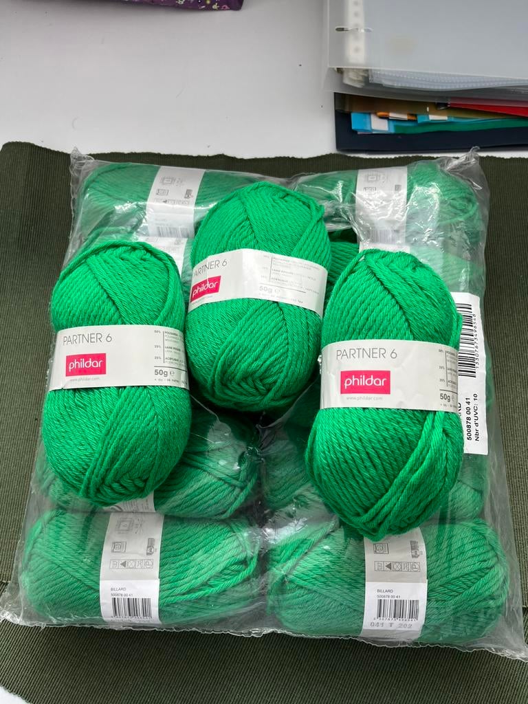 13 bollen Phildar Partner 6, Hobby en Vrije tijd, Ophalen of Verzenden, Zo goed als nieuw, Breien of Haken, Wol of Garen