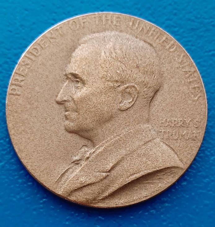 Harry S. Truman, President of the United States Inhuldiging, Postzegels en Munten, Penningen en Medailles, Verzenden, Brons, Buitenland