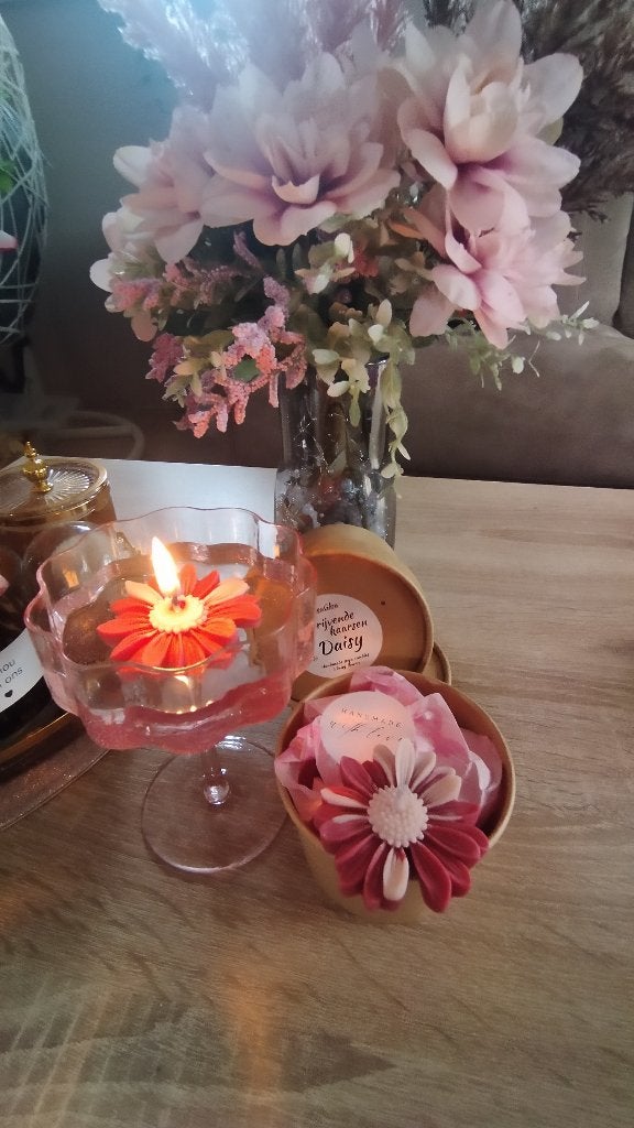 Drijvende Daisy kaarsen / set, Overige materialen, Meerkleurig, Nieuw, Ophalen of Verzenden
