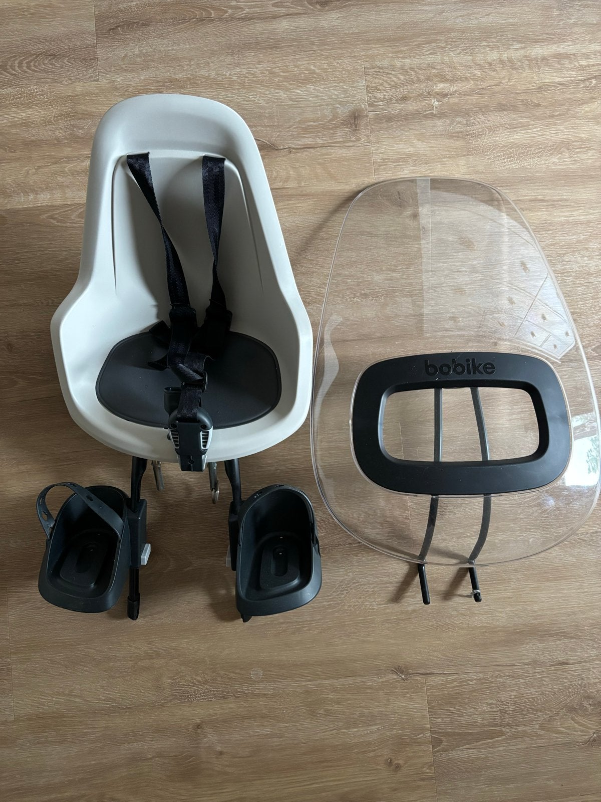 Bobike mini Go fietsstoel met windscherm - Zo goed als nieuw, Ophalen, Voetsteuntjes, Voorzitje, Zo goed als nieuw