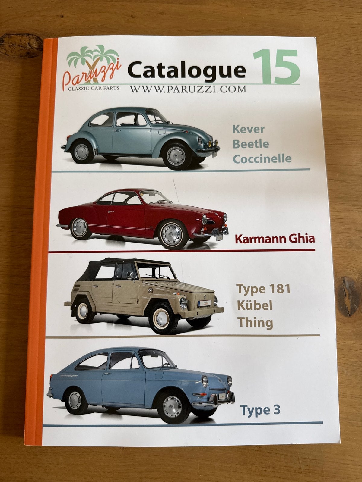 Paruzzi onderdelen catalogus 15 - Kever, Karmann Ghia, Kübel, Ophalen of Verzenden, Nieuw, Volkswagen