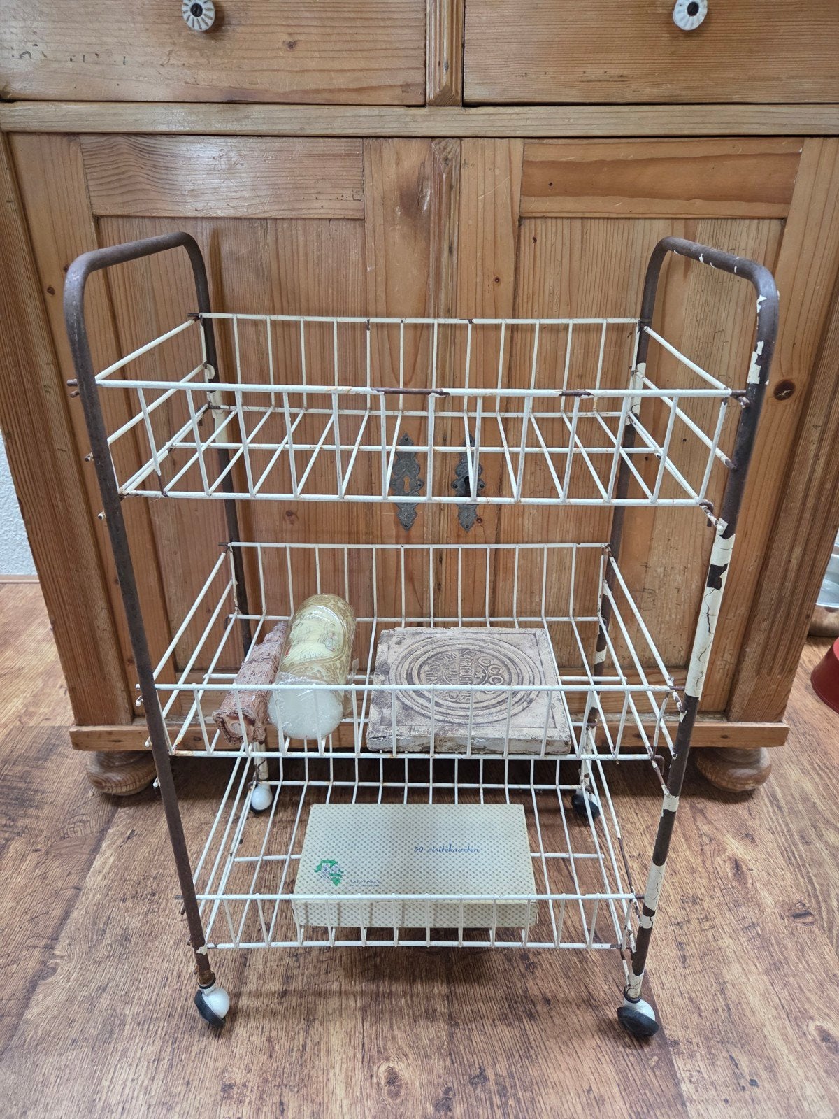 Draadstaal verrijdbare trolley, Ophalen of Verzenden